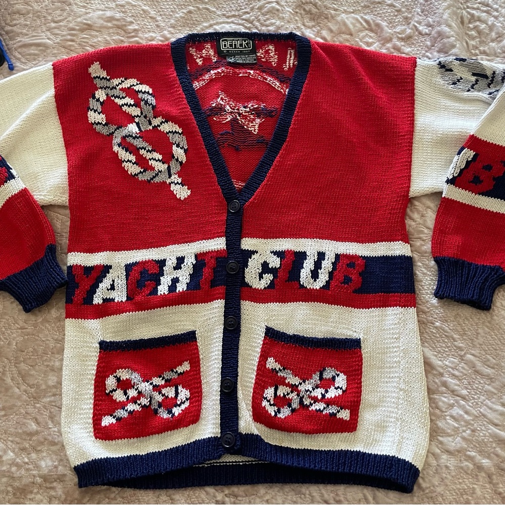 Vintage Berek Yacht Club Cardigan